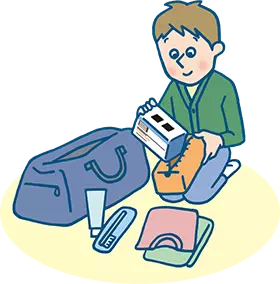 イラスト:旅行や出張に出かける前の準備のポイント