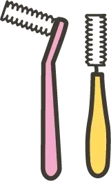 説明イラスト:歯間ブラシ